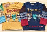 出口日本 原单正品 ZOOMIC 名族风袖 拼色 长袖T恤