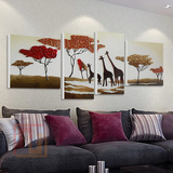 客厅装饰画现代简约三联画墙画沙发背景墙挂画无框画立体浮雕画壁