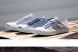 日本正品代购直邮CONVERSE/匡威开口笑合作限量版蓝白条纹帆布鞋