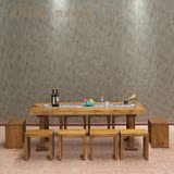 美式复古全实木餐桌椅组合餐厅简约饭桌办公室会议桌客厅茶桌