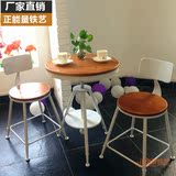 美式圆形实木阳台桌椅套件简约休闲庭院甜品咖啡厅奶茶店桌椅组合