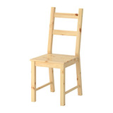 宜家家居代购伊娃 椅子简约实木餐厅厨房靠背软垫松木扶手餐椅