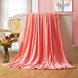 【厂家直销】纯色法兰绒毛毯休闲毯子空调毯升级珊瑚绒毯加密面料