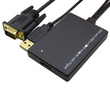 IT-CEO VGA转HDMI线带音频电脑to视频转换器高清USB供电口连接线