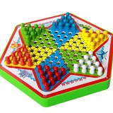 木制跳棋 飞行棋多功能桌面游戏成人棋类亲子桌游儿童益智力玩具