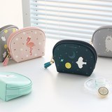 韩国正品livework甜美可爱卡通动物PU皮化妆包零钱包收纳包手包