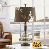 美式乡村装饰创意时尚玻璃台灯 欧式卧室床头灯现代客厅装饰灯具