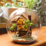 迷你玻璃球diy 小屋手工拼装建筑房子模型玩具创意生日礼物男女生