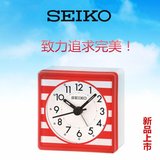 VTYJ新品SEIKO日本精工钟表精工机芯原装静音闹钟床头红色QHE141