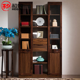 和购家具 新中式实木柜子 带门储物柜多格子柜 书柜书架组合S9101