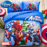 全棉复仇者联盟四件套儿童卡通床单被套迪士尼1.51.8双人床上用品
