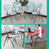 餐椅折叠椅家用简约椅户外休闲塑料椅会议培训办公电脑椅靠背椅子