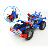 双鹰 咔搭积木遥控车  拼装模型汽车变形车 儿童益智DIY玩具车