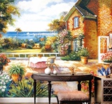 大型3D无缝壁画墙纸 客厅电视沙发餐厅背景墙欧式壁纸 静谧花园