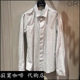 GR GRSAGA 男装专柜正品代购 春装波点长袖衬衫 潮 C11611105A