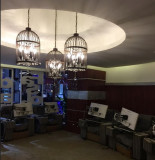 美式铁艺复古水晶餐厅吊灯 创意楼梯间服装店别墅个性酒店工程灯