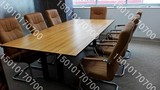 北京会议桌简约现代 洽谈桌茶几水晶椅组合 报刊钢化玻璃桌椅组合