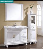 恒洁新款橡木浴室柜正品欧式豪华白色落地柜洗手洗脸盆卫浴柜组合