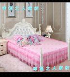 粉色蕾丝床裙床罩床笠开叉/不开叉床裙单件1.2米 1.5米 1.8米 2米