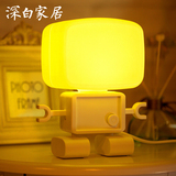包邮机器人声控光控小夜灯节能床头灯宝宝灯led台灯 创意生日礼物