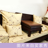 米定制棉麻刺绣中式坐垫飘窗垫子红实木沙发窗台圈椅田园定做榻榻