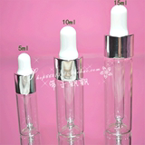 5ml10ml15ml 银色 滴管盖玻璃瓶化妆瓶分装瓶 调配瓶 滴管精油瓶