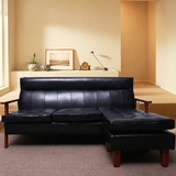 日式皮艺沙发转角组合小户型沙发简约现代沙发椅单人双人三人沙发