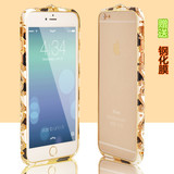 iphone6S镶钻边框式金属手机壳苹果6plus带钻5s奢华保护套日韩女