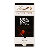 lindt瑞士莲特醇排装85%可可黑巧克力100g排块进口休闲零食品