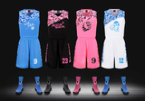 迷彩篮球服套装男女成人儿童篮球服比赛训练队服个性定制印号字