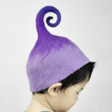 [紫色魔法帽]苏朵●湿毡宝宝婴儿手工帽子羊毛毡礼物DIY材料包