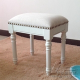 美式梳妆凳欧式化妆凳实木小妆凳换鞋凳矮凳钢琴凳古筝凳方凳子