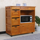 实木电器柜厨房专用柜微波炉架电饭煲柜餐边柜实木餐边柜 储物柜