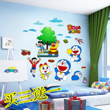 可移除墙贴儿童卧室卡通贴纸男童女童宝宝房间装饰小动物墙纸贴画