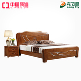 现代简约中式雕花实木储物床双人大床1.8米时尚婚床卧室成套家具