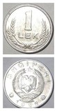小火柴硬币  阿尔巴尼亚 1列克 近全新1988版 24mm铝币km74