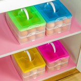 包邮 厨房便携塑料三层鸡蛋保鲜收纳盒 创意冰箱收纳大保鲜盒