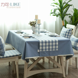 原创！zakka日式桌布台布餐桌布盖布茶几布布艺纯色简约#18牛仔蓝