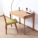 纯实木书桌书架组合电脑桌子简约宜家书柜白橡木家具日式北欧现代