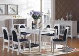 简约现代简欧美国进口白蜡木餐桌全实木餐桌白色实木餐桌椅组合