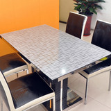 PVC软质玻璃桌布加厚防水 免洗餐桌垫 茶几垫透明水晶板磨砂定制