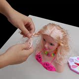 包邮女孩模特玩具半身芭比娃娃头配儿童化妆品饰品公主洋娃娃套装