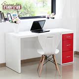 百意空间定制简约单人台式电脑桌环保写字书桌子办公桌卧室带抽屉