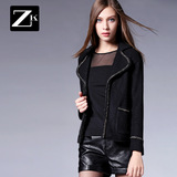 ZK2016冬装新款毛呢外套女短款修身呢子大衣羊毛大衣短外套女装潮