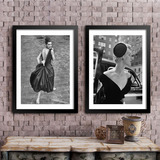 黑白摄影时尚女性装饰画有框画酒吧客厅咖啡厅服装店卧室餐厅挂画