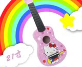 包邮卡通背包粉色kitty猫木制21寸儿童吉他 尤克里里宝宝玩具六弦
