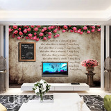 3D立体欧式复古蔷薇大型无缝壁画客厅卧室背景墙纸影楼婚庆壁纸