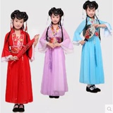 女童汉服 古代汉唐朝女古装仙女 儿童民族乐器古筝舞蹈表演出服装