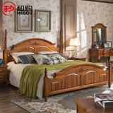 和购家具 美式床全实木床1.5米双人床1.8米卧室成人床欧式床CF-01