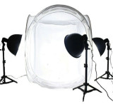 特價40CM小型摄影棚套装广口灯具三灯套装 柔光摄影棚拍摄套装